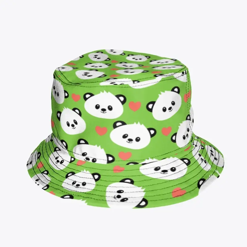  Green Mosaic Panda Design