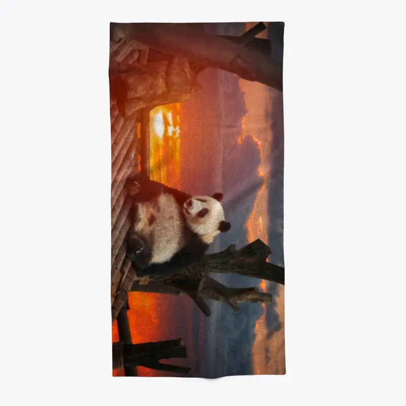 Towel With Panda Picture