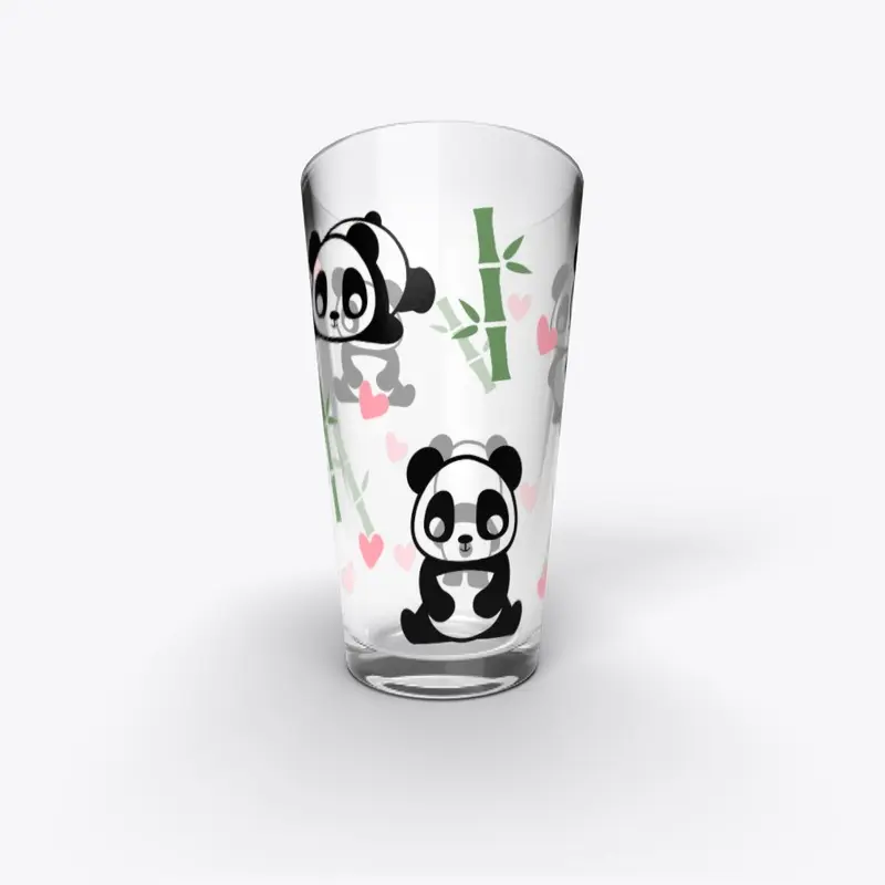 Glass With Panda Design