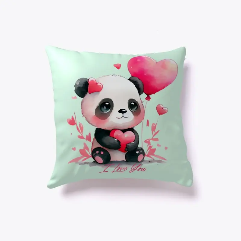 Love Panda Pillow