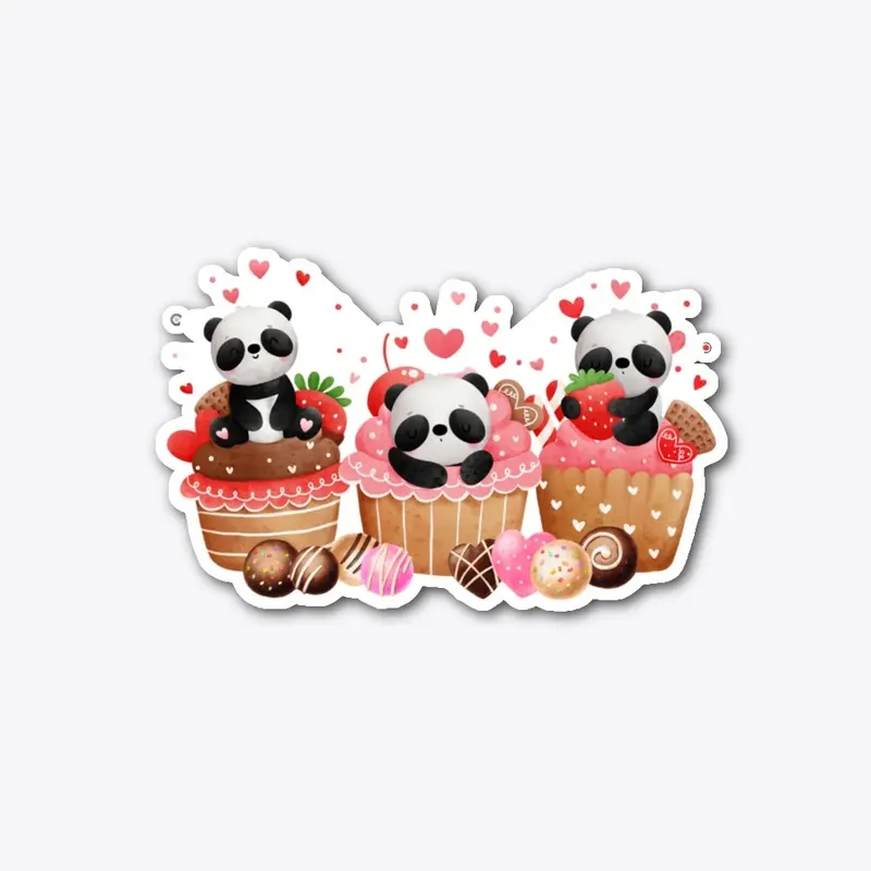 Valentine's Day Panda Bears