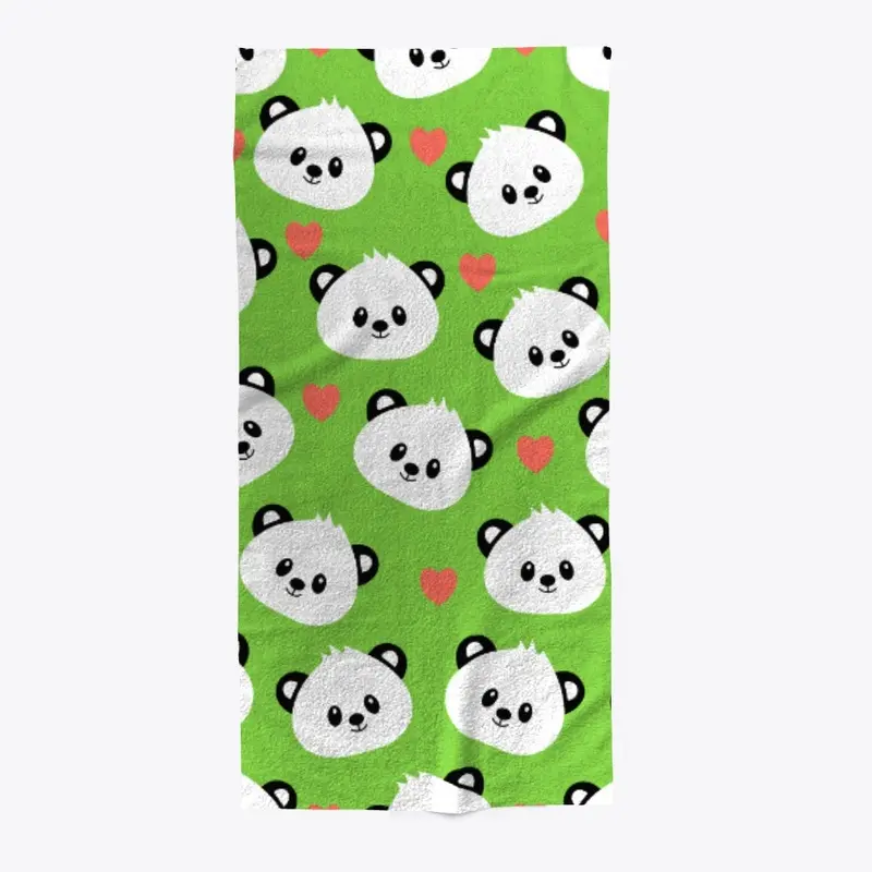  Green Mosaic Panda Design