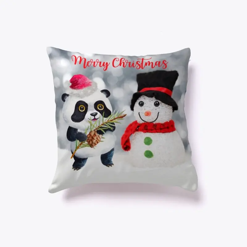 Christmas Panda Cushion