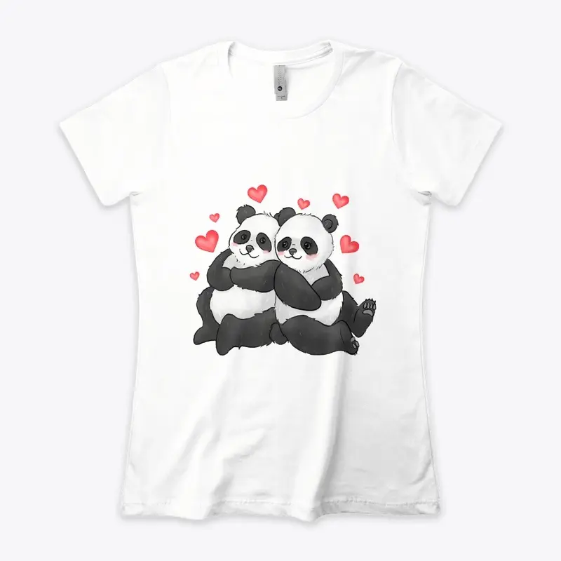 Cute Valentine Panda T-shirt