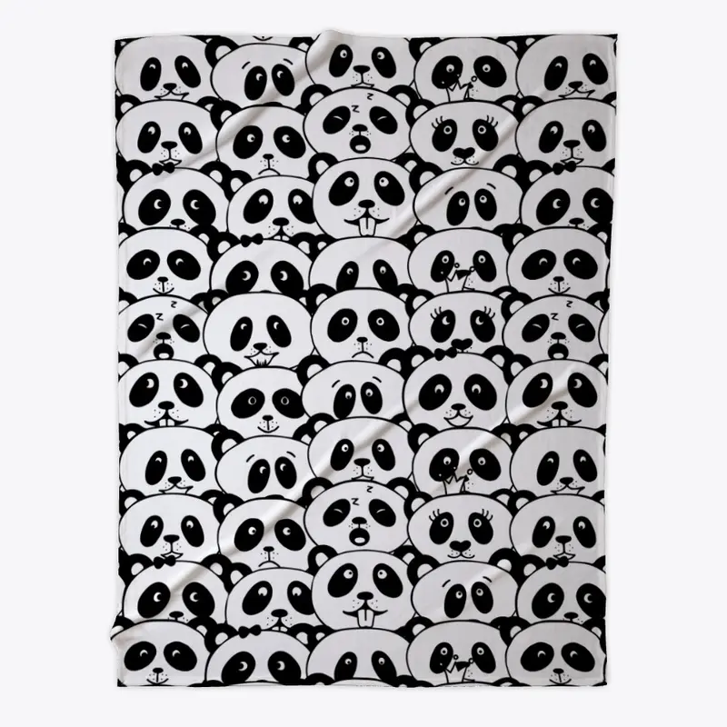 Cute Panda Faces Pattern