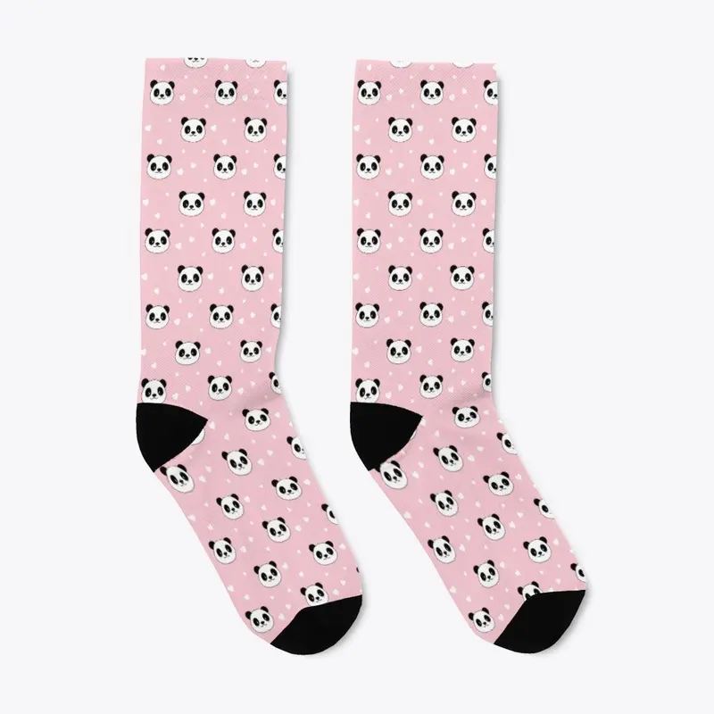 Socks With Panda Pattern